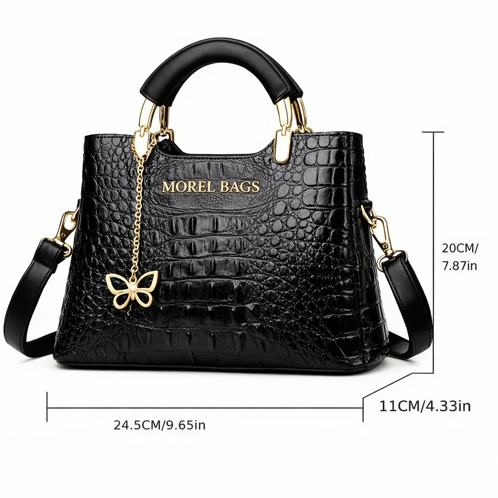 Morel Paris – Elegant Crocodile-Style Handbag