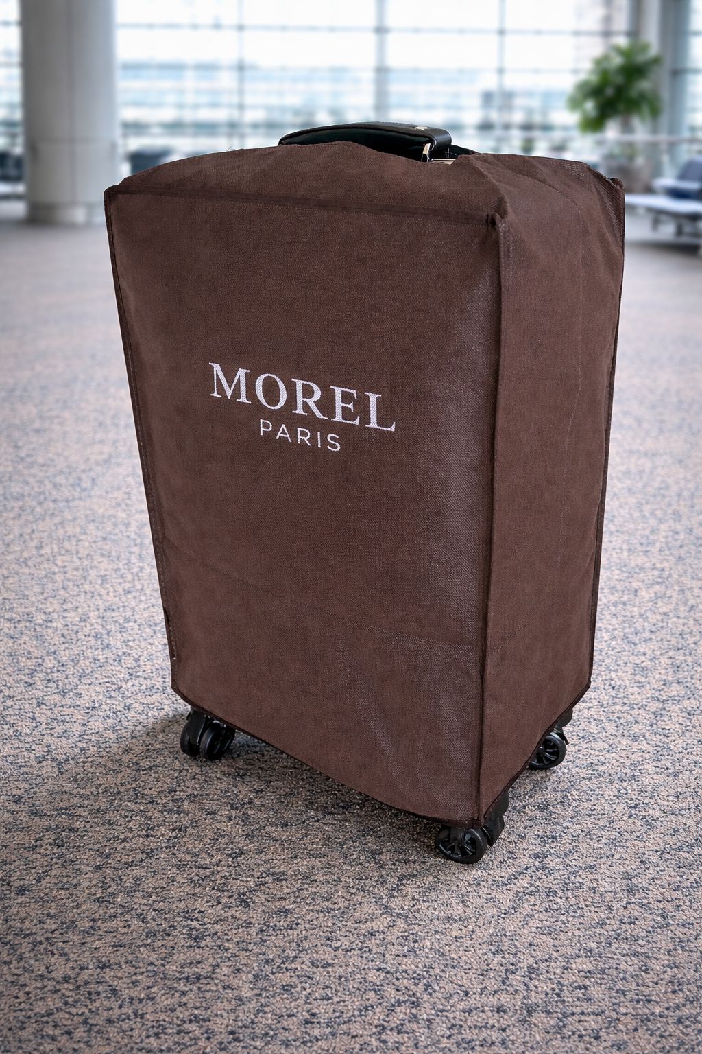 Morel Paris Crocodile-Embossed Luxury Suitcase – Black