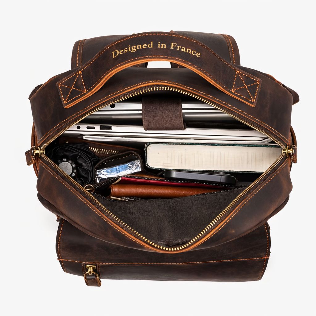 Morel Paris Genuine Leather Backpack – Classic Heritage Brown