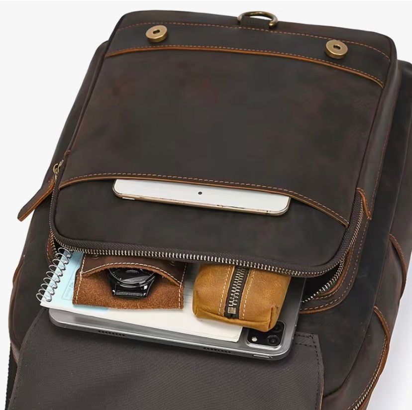 Morel Paris Genuine Leather Backpack – Classic Heritage Brown