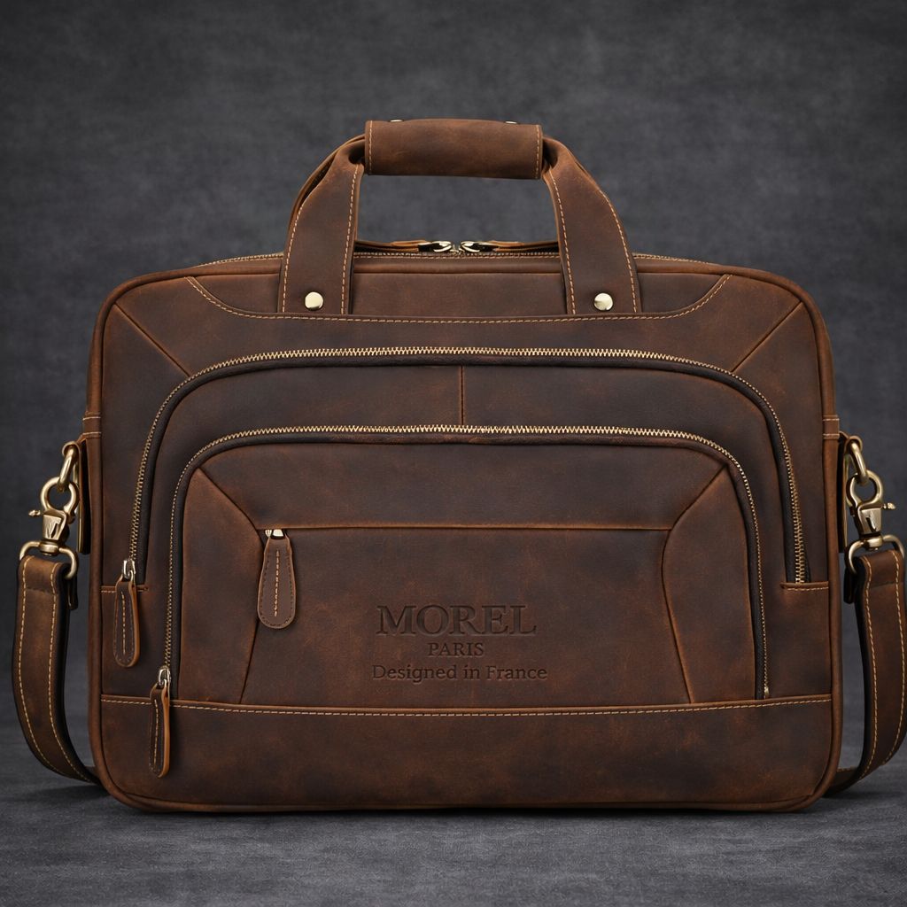 MOREL PARIS Premium Leather Briefcase