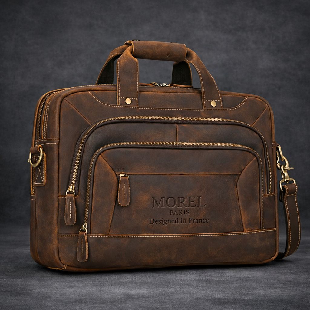 MOREL PARIS Premium Leather Briefcase