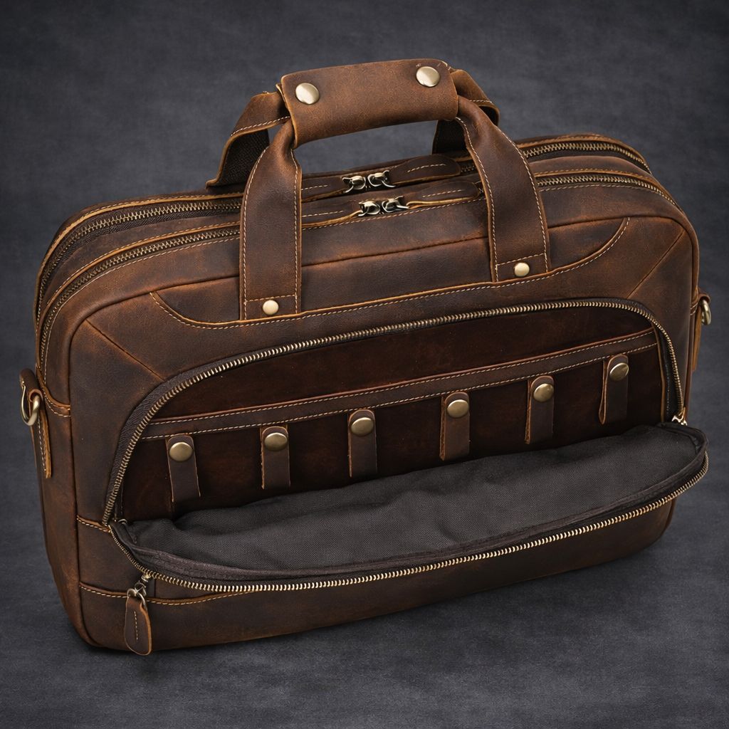 MOREL PARIS Premium Leather Briefcase