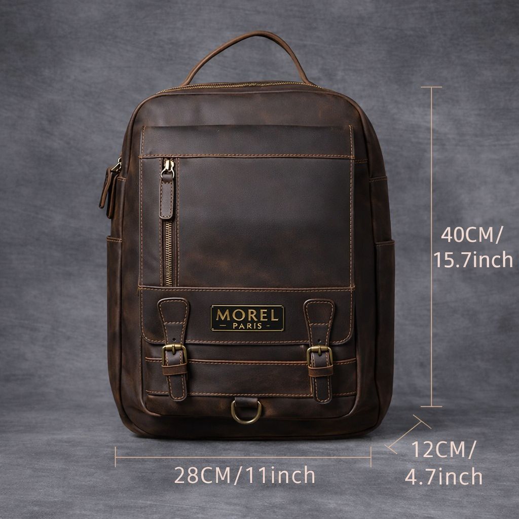 Morel Paris Genuine Leather Backpack – Classic Heritage Brown