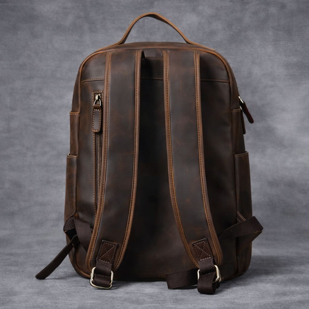 Morel Paris Genuine Leather Backpack – Classic Heritage Brown
