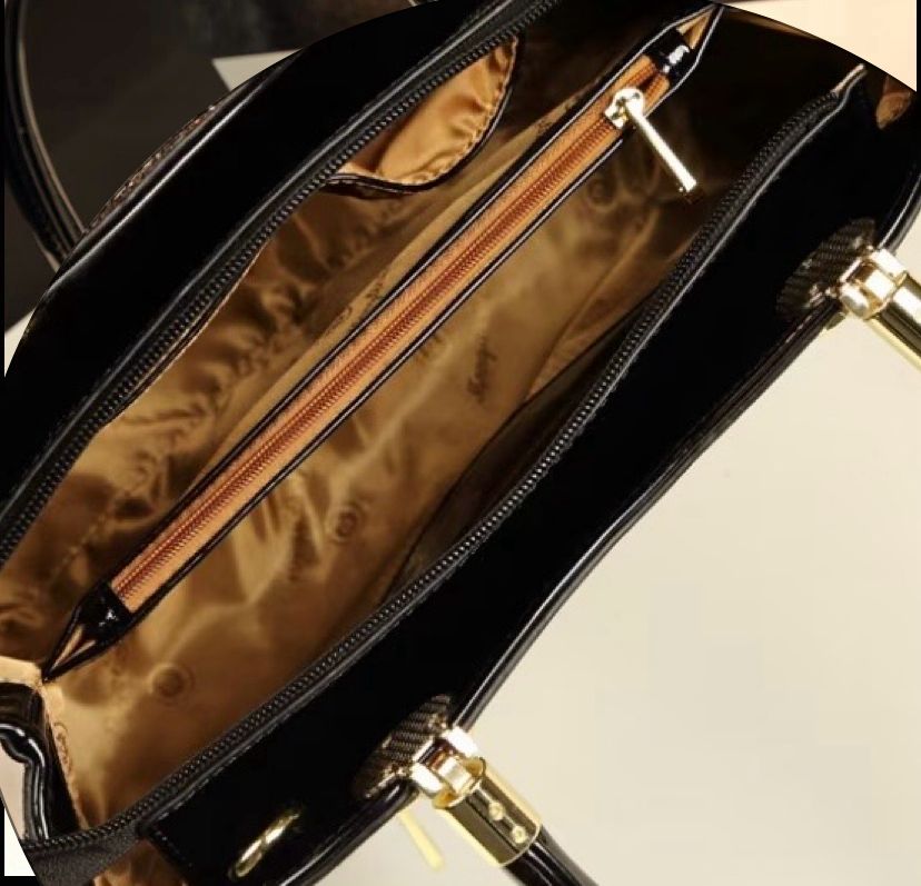 Bella Noir Handbag – Parisian Luxury Crocodile Style